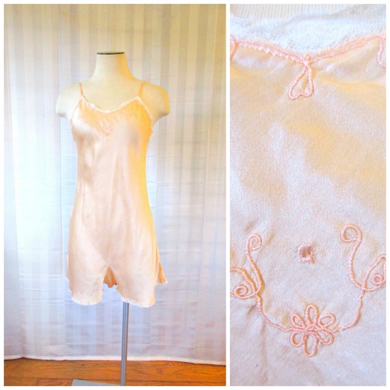Vintage 1920s 1930s Charmeuse Silk Chemise by Tril