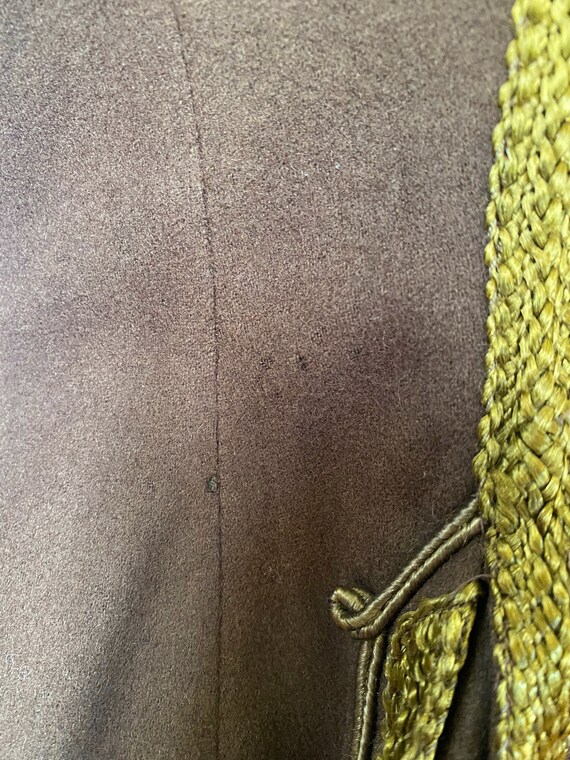 Antique Victorian Jacket  / Top 1890s Brown Wool … - image 9