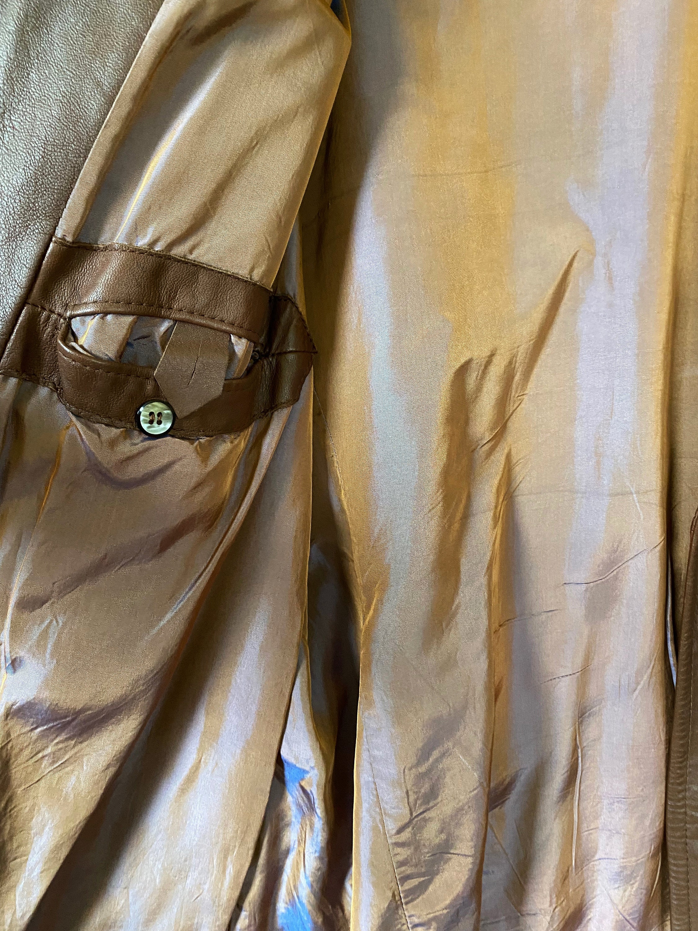 【70s】Euro Vintage Muton Leather Coat 70s Vintage Leather Black Double-breasted/coat/jacket/ibruk