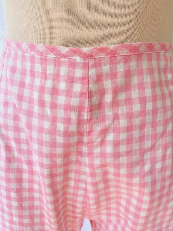 Vintage 1960s Pink and White Gingham Shorts by Bo… - image 3