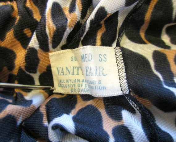 Vintage Leopard Print Half Slip 1960s 1970s Vanit… - image 6
