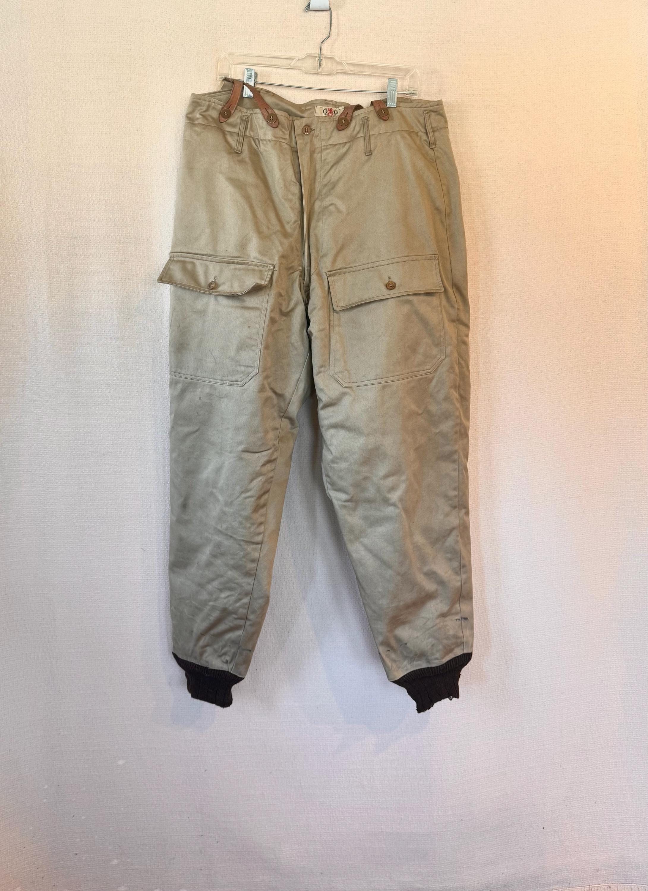 Vintage 1950s Military Flight Style Pants by Oldin Dennis 36 Waist