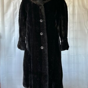 Vintage Faux Fur Coat by Russel Taylor 40 42 L XL 1960s Single Breasted ...