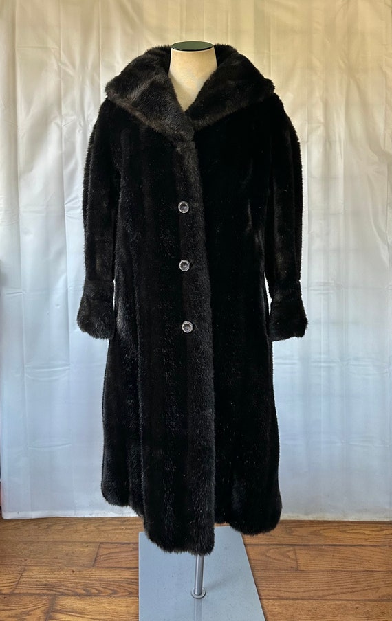 Vintage Faux Fur Coat by Russel Taylor 40 42  L X… - image 6