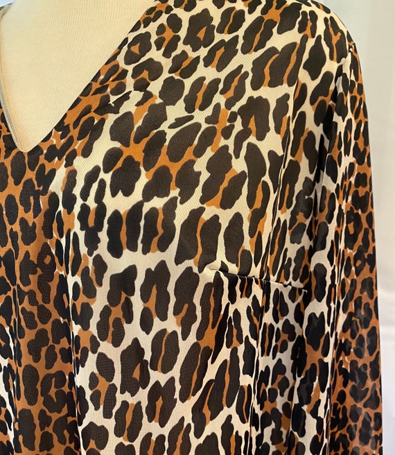 Vintage Leopard Print Top 1950s 1960s Vanity Fair… - image 8