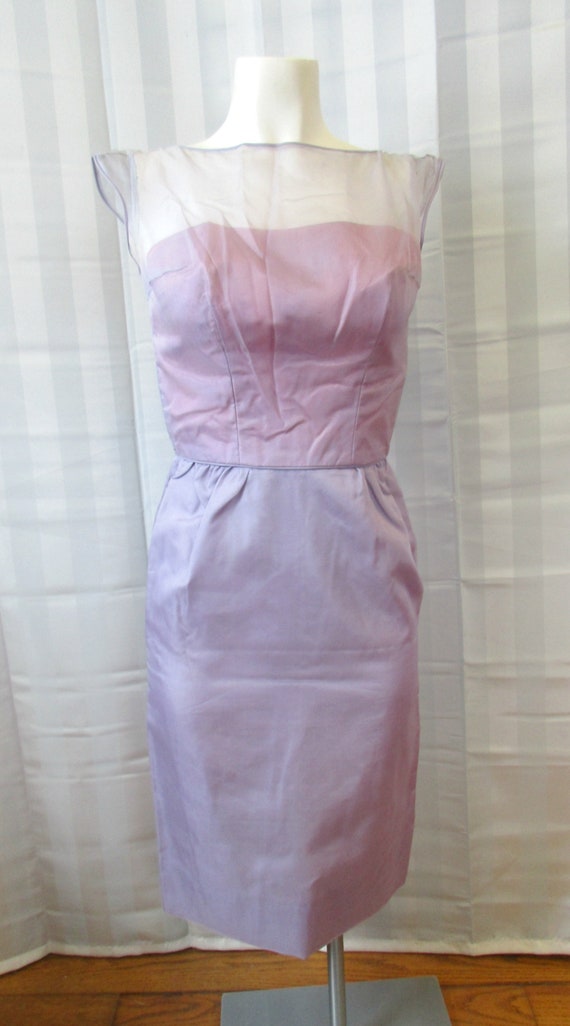 Vintage Emma Domb Party Dress 1950s 1960s Lavende… - image 6