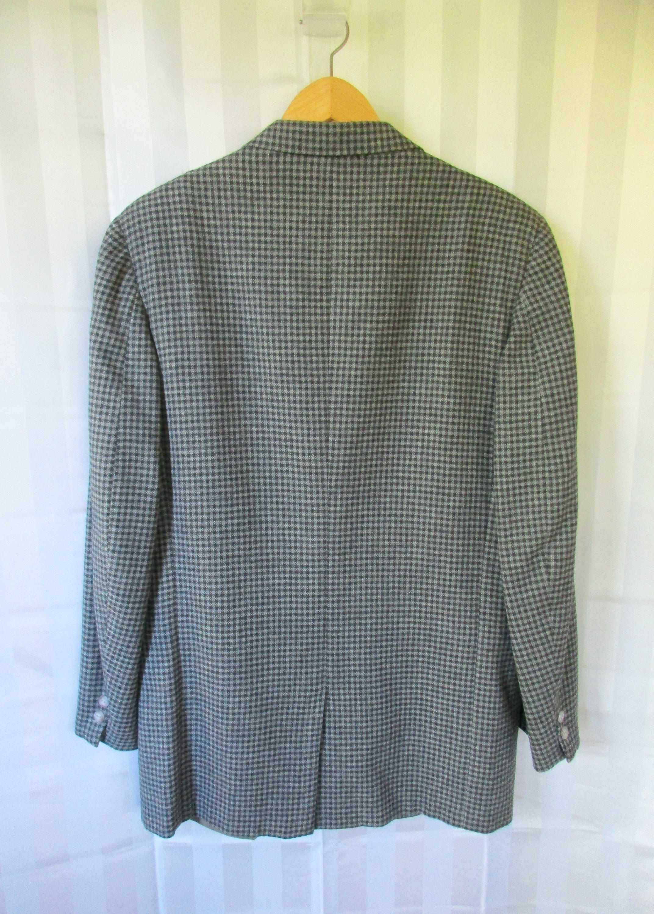 Vintage Wool Plaid Sport Coat 1960s Charcoal Gray 42 40 L - Etsy Israel