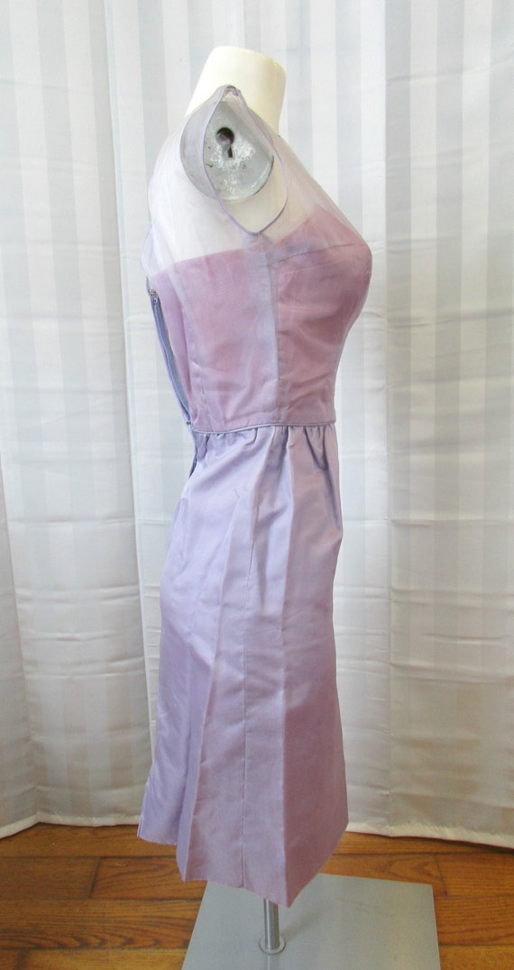 Vintage Emma Domb Party Dress 1950s 1960s Lavende… - image 7