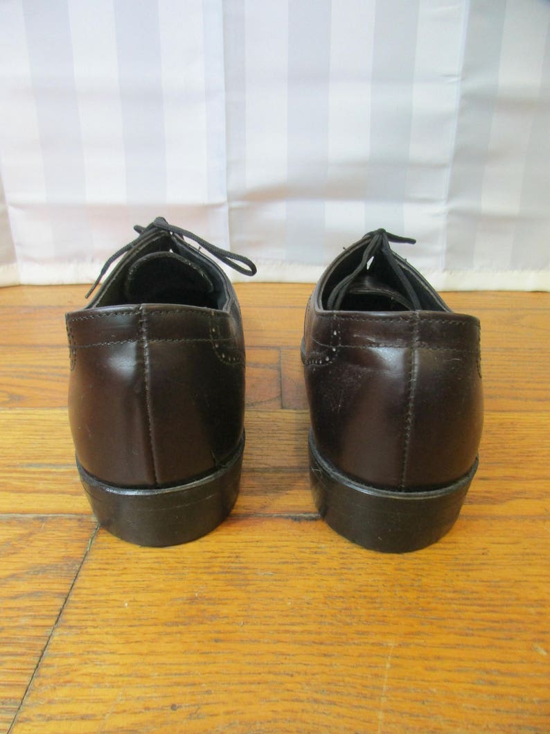 Vintage Knapp Shoes Black Leather Wingtip Shoe Size 8 1/2 EE Etsy