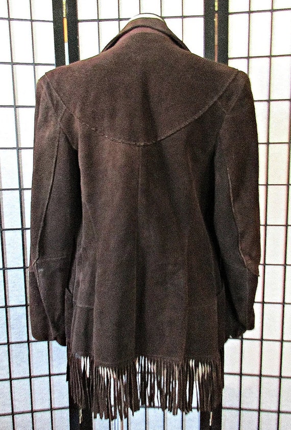 Vintage Suede Jacket with Fringe by Pioneer Wear … - image 4