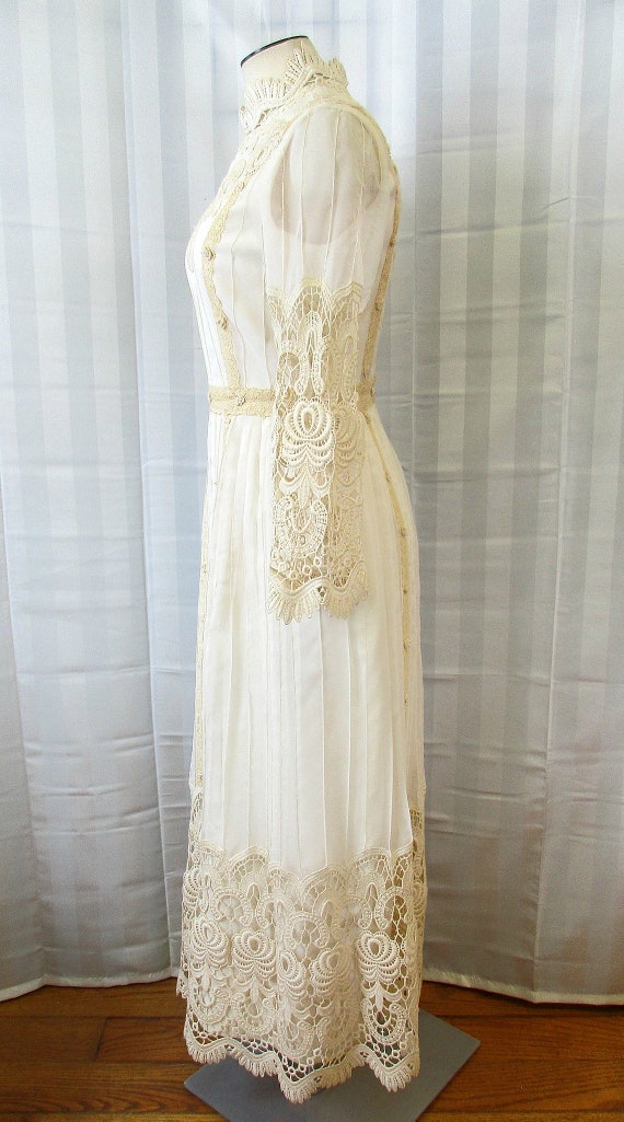 Vintage Wedding Gown Edwardian Style Dress 1960s … - image 3