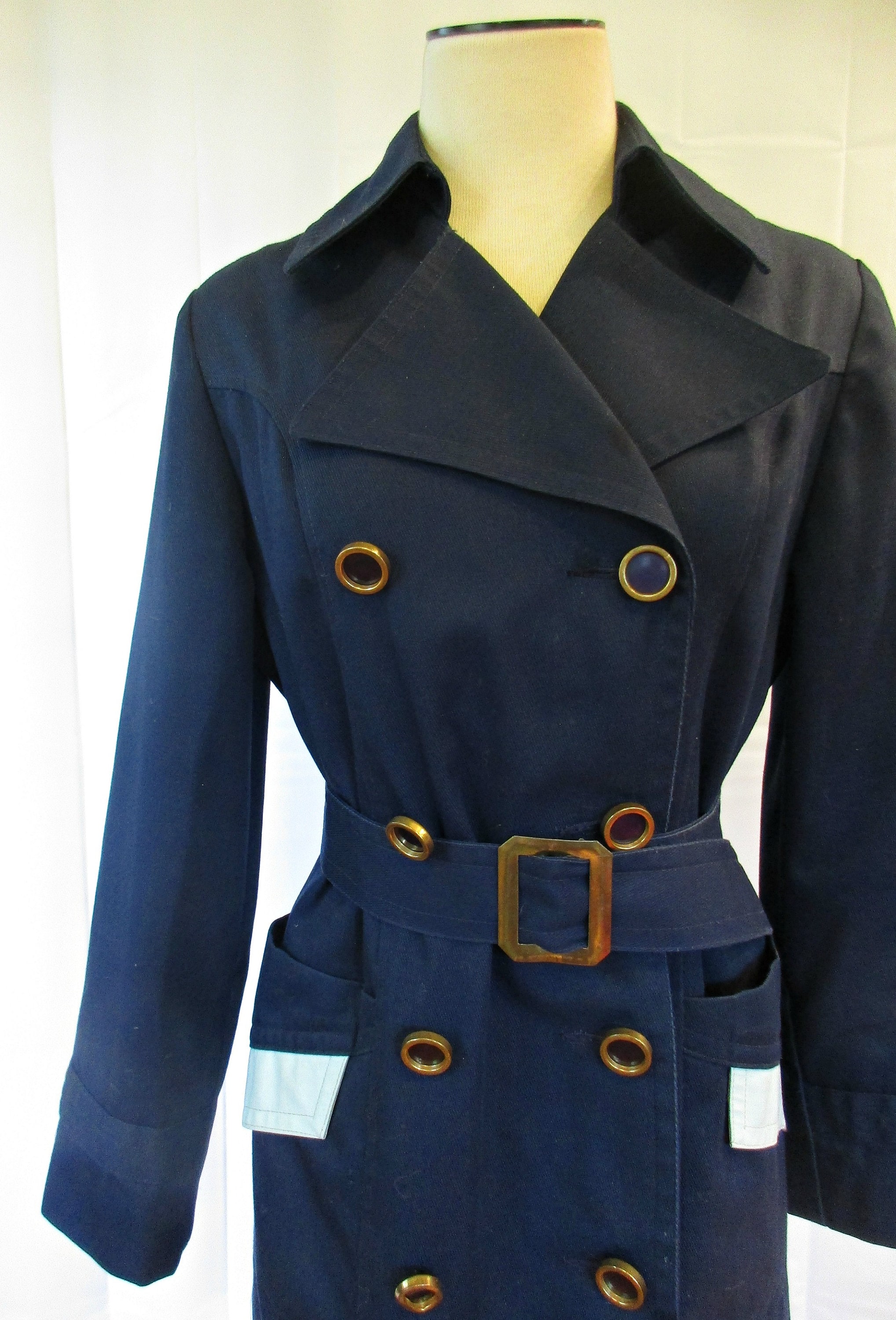 ジャケット・アウター 60s 70s  NAVY \"WATCH COAT\" 1970s NYC MTA Operator Jacket, Vintage Navy Blue 60s/70s