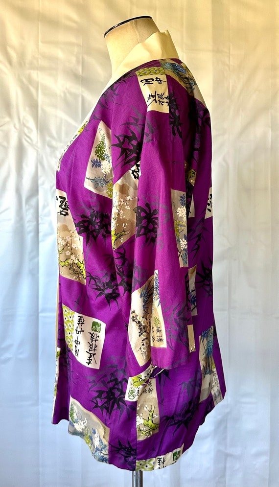Vintage Silk Kimono Robe Waltah Clarke's Hawaiian… - image 3