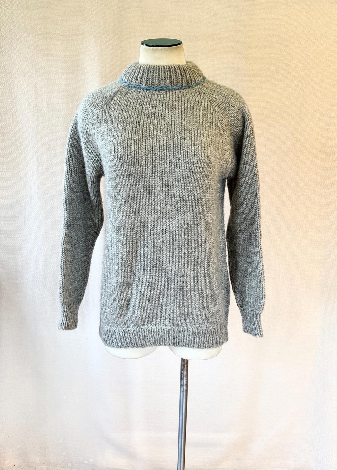 Stobi Rustic Wool Vintage Pullover Sweater 1970s Icelandic Lopi Wool by Stobi 38 40 Gray ...