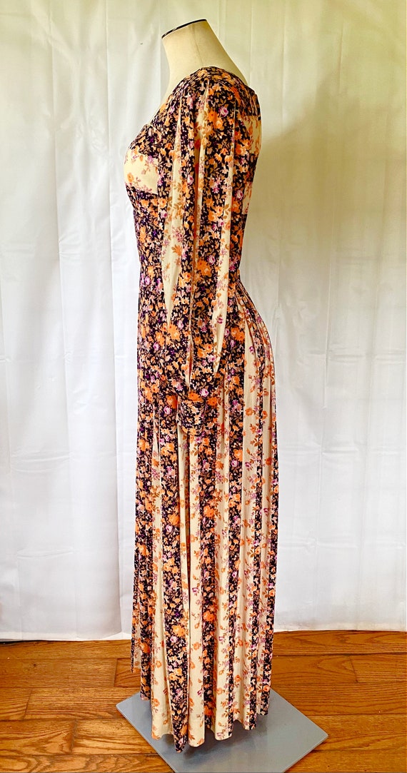 Vintage Estevez Maxi 1970s Mod Long Floral Dress … - image 5