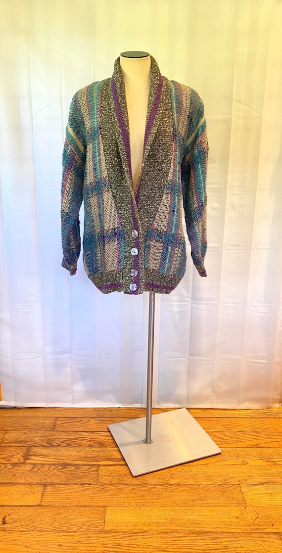 Vintage 1980s Dead Stock Cardigan Sweater by Tony 