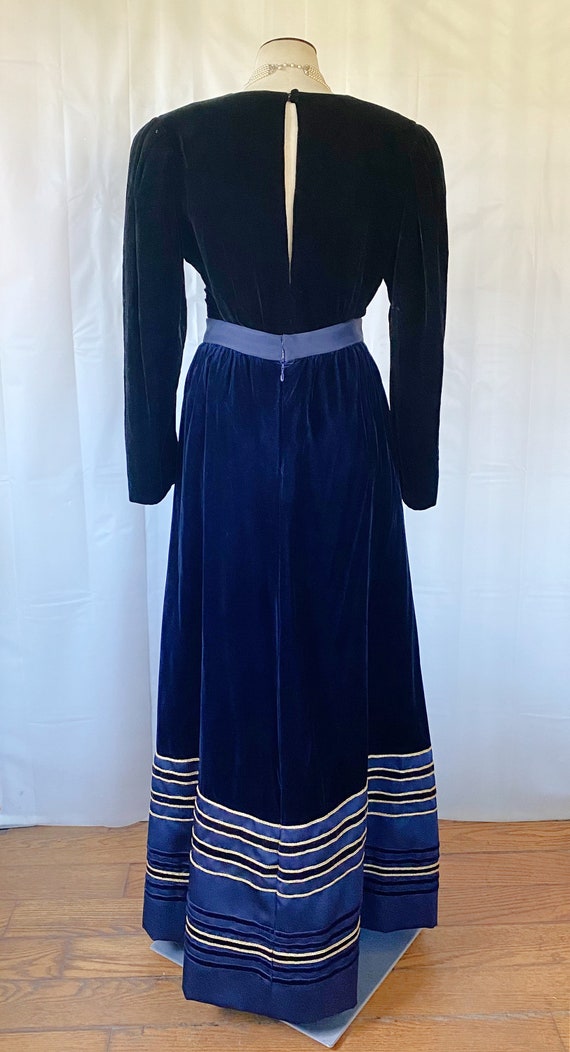 Vintage Rizkallah for Malcolm Starr Velvet Maxi Skirt… - Gem