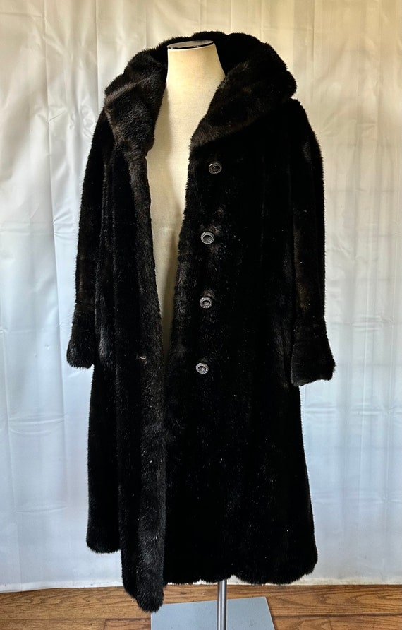 Vintage Faux Fur Coat by Russel Taylor 40 42  L X… - image 2