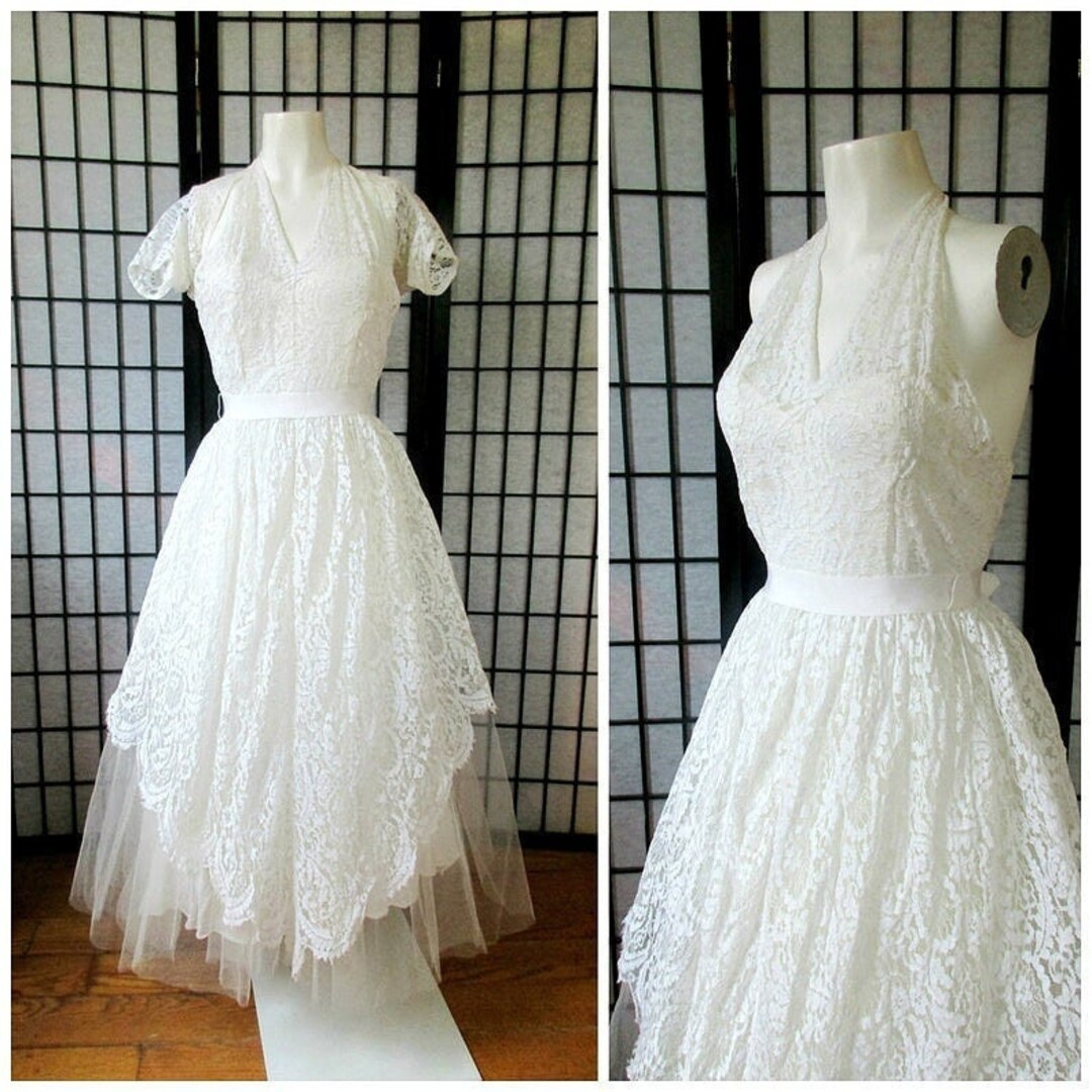 Vintage Wedding Dress by Harry Keiser 1940s 1950s Tulle White - Etsy