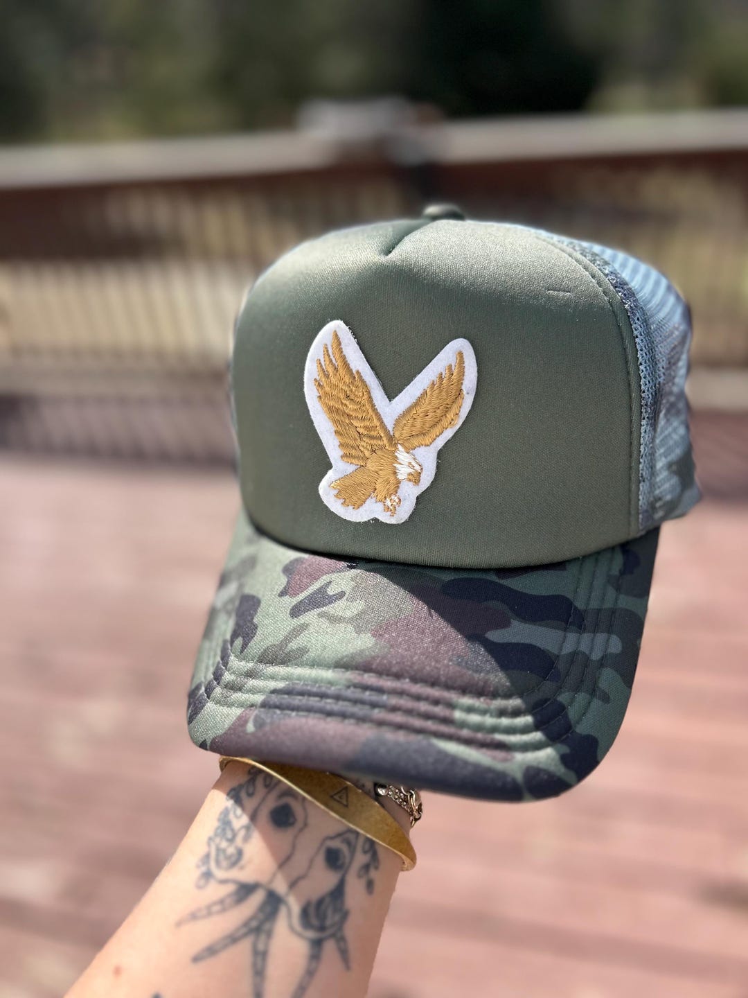 Gold Eagle Patch Vintage Gold Eagle Patch | Trucker Hat - Etsy