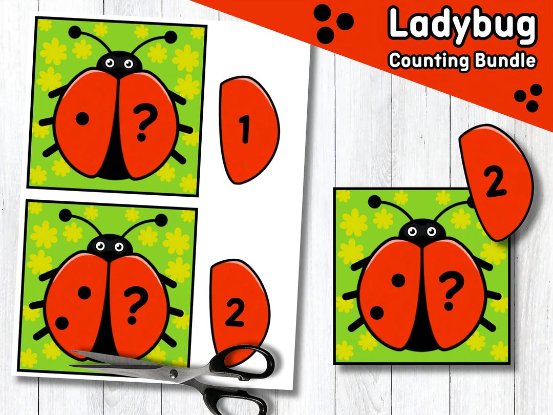 Ladybug Counting Activity for Kids | Printable Math Game | Number ...