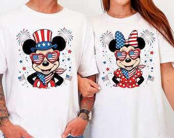 4th of July Matching Couple Shirts, Patriotic Couple Shirts, USA Flag Mom Dad Shirts, Independence Day Outfit, Family Matching Tee