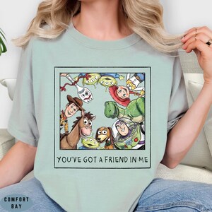Disney Toy Story Cartoon Shirt, Retro Woody Buzz Rex T-shirt, Pixar Friends Graphic Shirt, You've Got A Friend In Me image 8