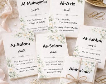 99 Names of Allah Flash Cards - Asma ul Husna Printable- Digital Download