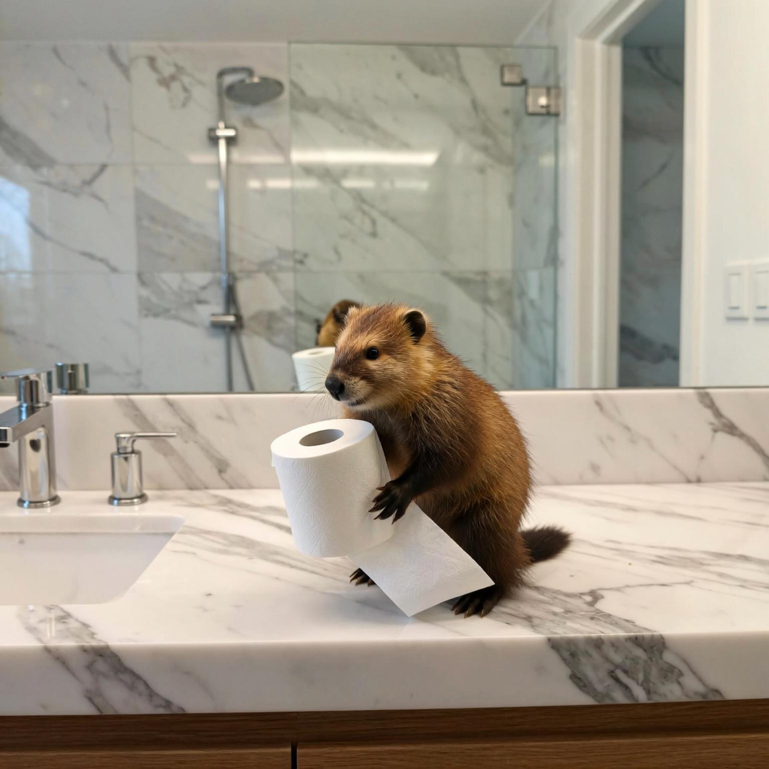 Funny Beaver Bathroom Art – Whimsical Animal Print - Etsy