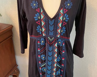 Vintage Johnny Was Embroidered top: S