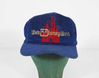 Vintage Walt Disney World Hat Corduroy Olympian Headwear