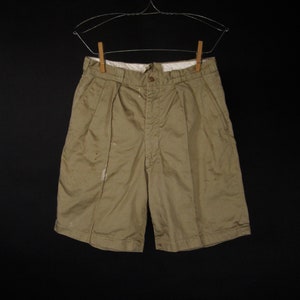 Vintage 50s US Army Shorts Khaki Twill Men's Chinos - Size 28