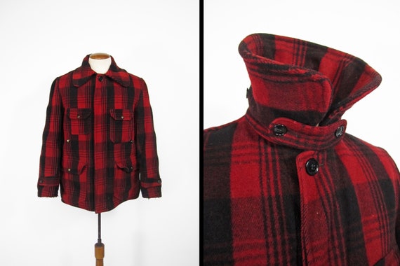 Vintage Warrensburg Woolen Co Mackinaw Coat 1940s… - image 1