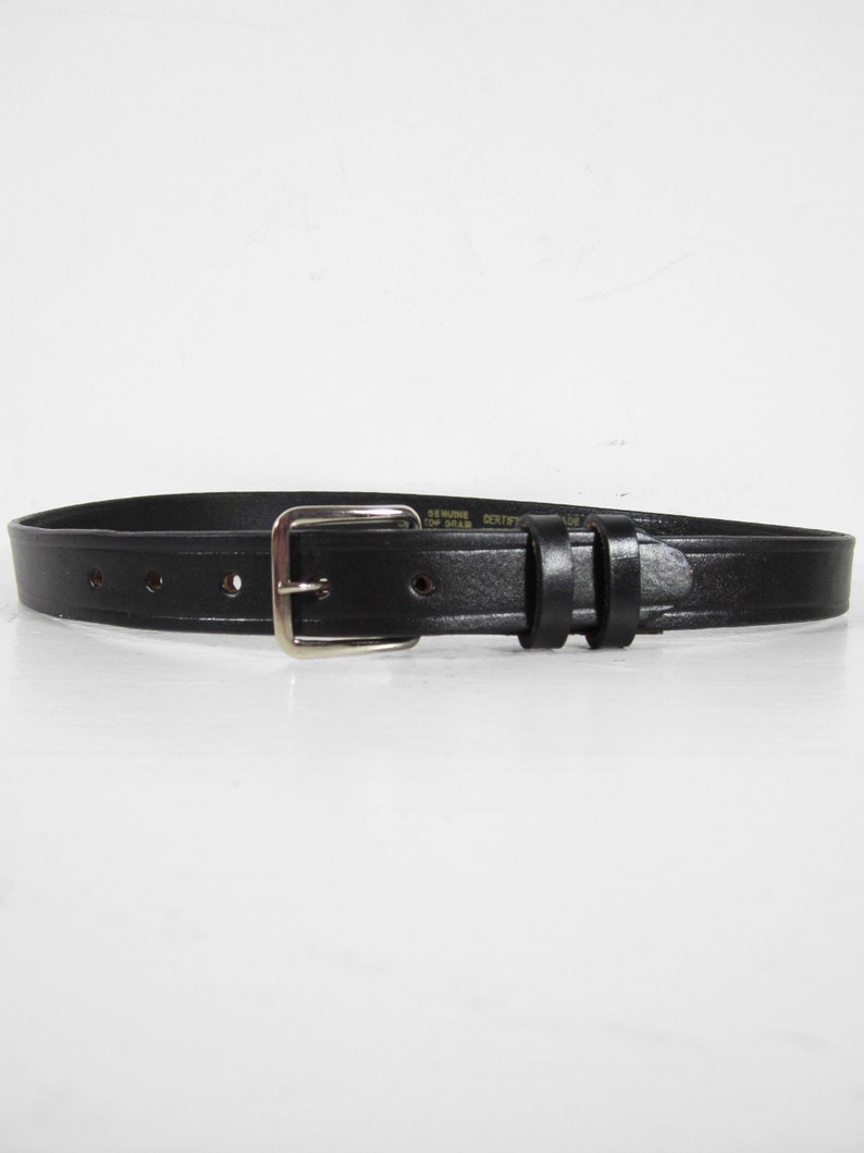 Vintage NOS Police Belt Black Leather Uniform Belt Cowhide Etsy