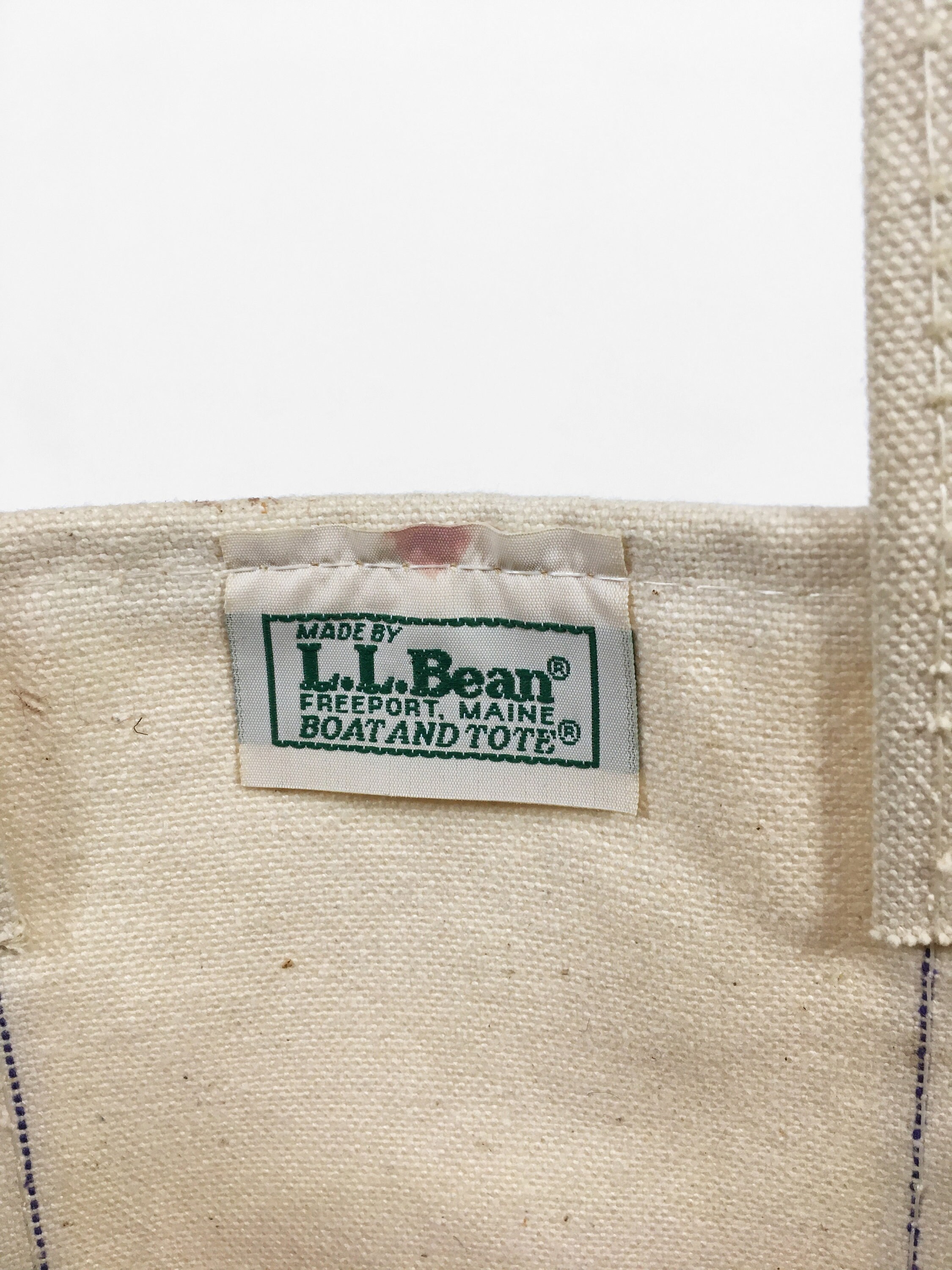 Vintage LL Bean Boat and Tote Bag Red and Natural Canvas -  Hong Kong