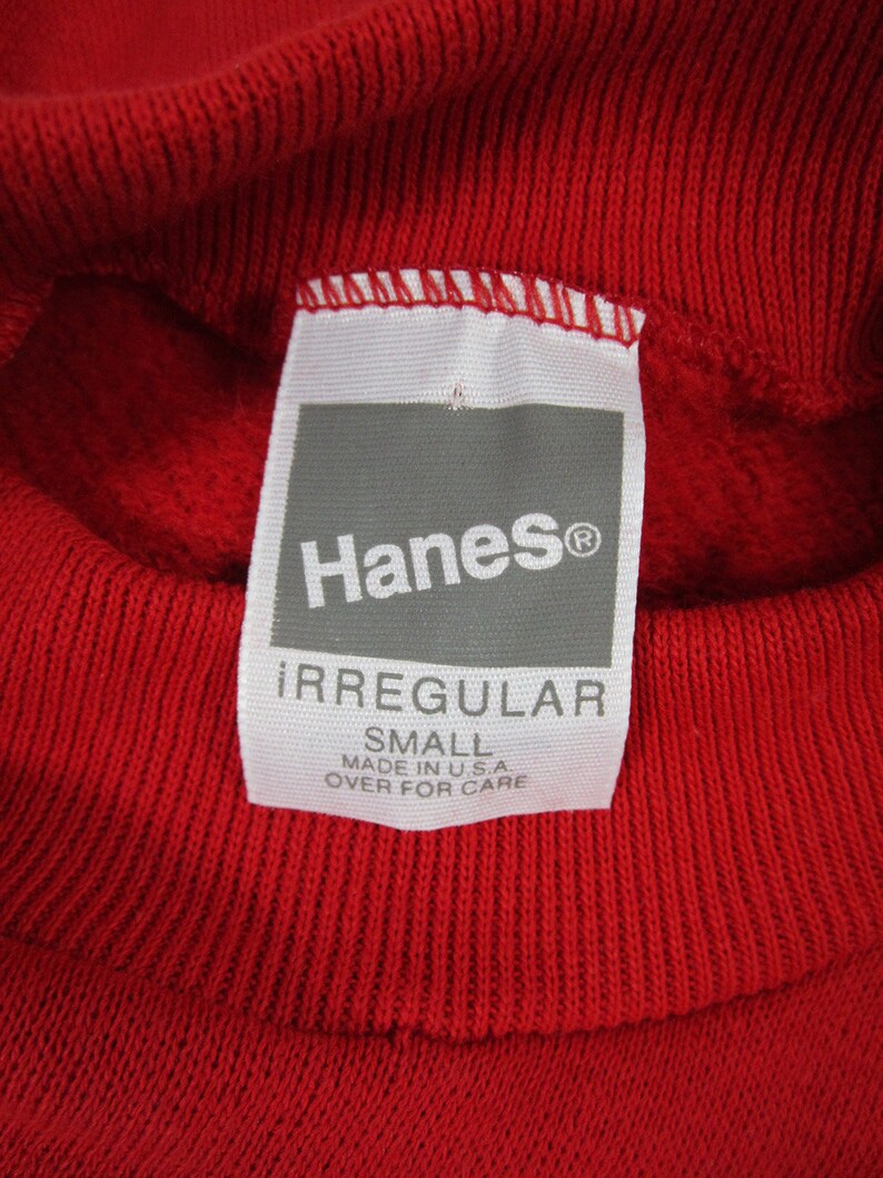 Vintage Biker Bald Eagle Sweatshirt Red Pullover Free Breed Made in USA Small