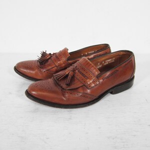 Vintage Allen Edmonds Bradenton Tassel Loafers Brown Dress  display picture 1