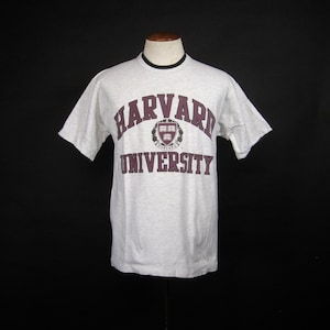 Vintage Harvard University T-shirt Heather Grey - Size Large