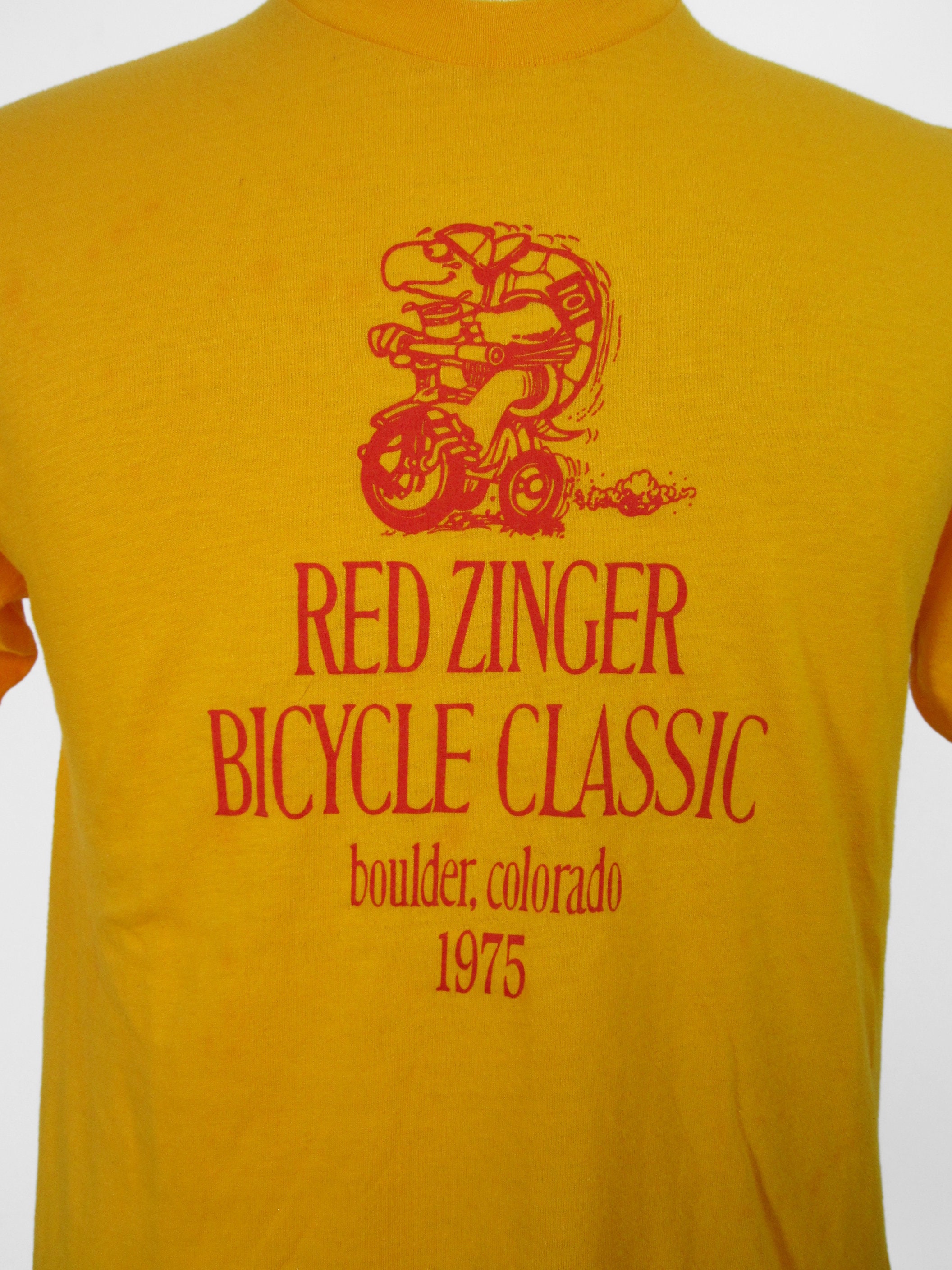 Vintage 1975 Red Zinger Bicycle Classic Tshirt Boulder Etsy