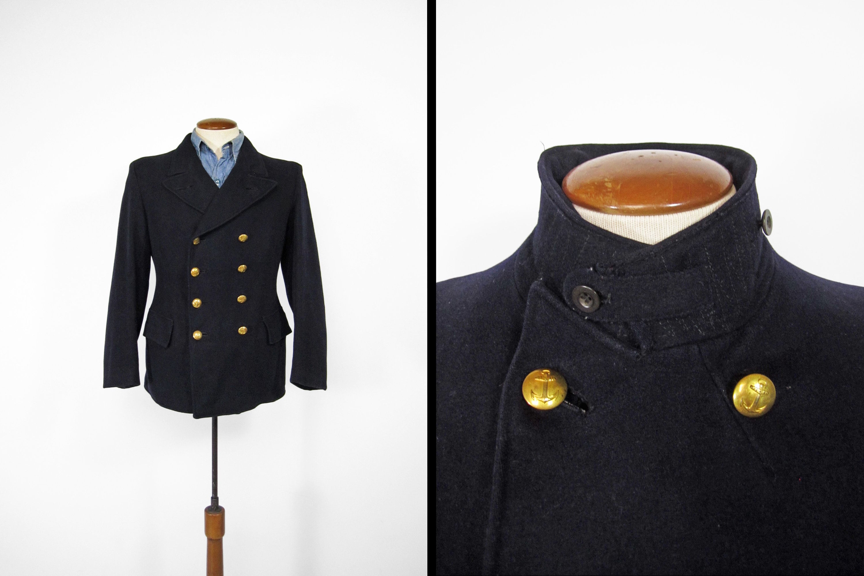 WWII Swedish Navy Jacket Sailor Uniform Coat Size 36 - Etsy WWII Swedish Navy Jacket Sailor Uniform Coat Size 36 - Etsy
