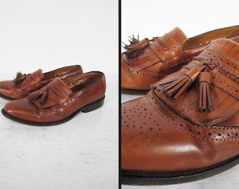 Vintage Allen Edmonds Bradenton Tassel Loafers Brown Dress Shoes - Size 9 D