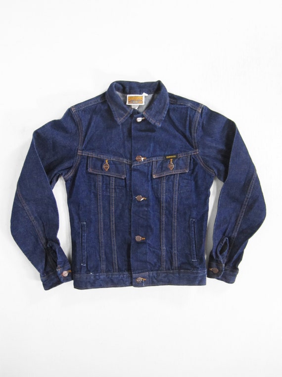 Vintage Dickies Denim Jacket 90s Dark Wash - Wome… - image 2