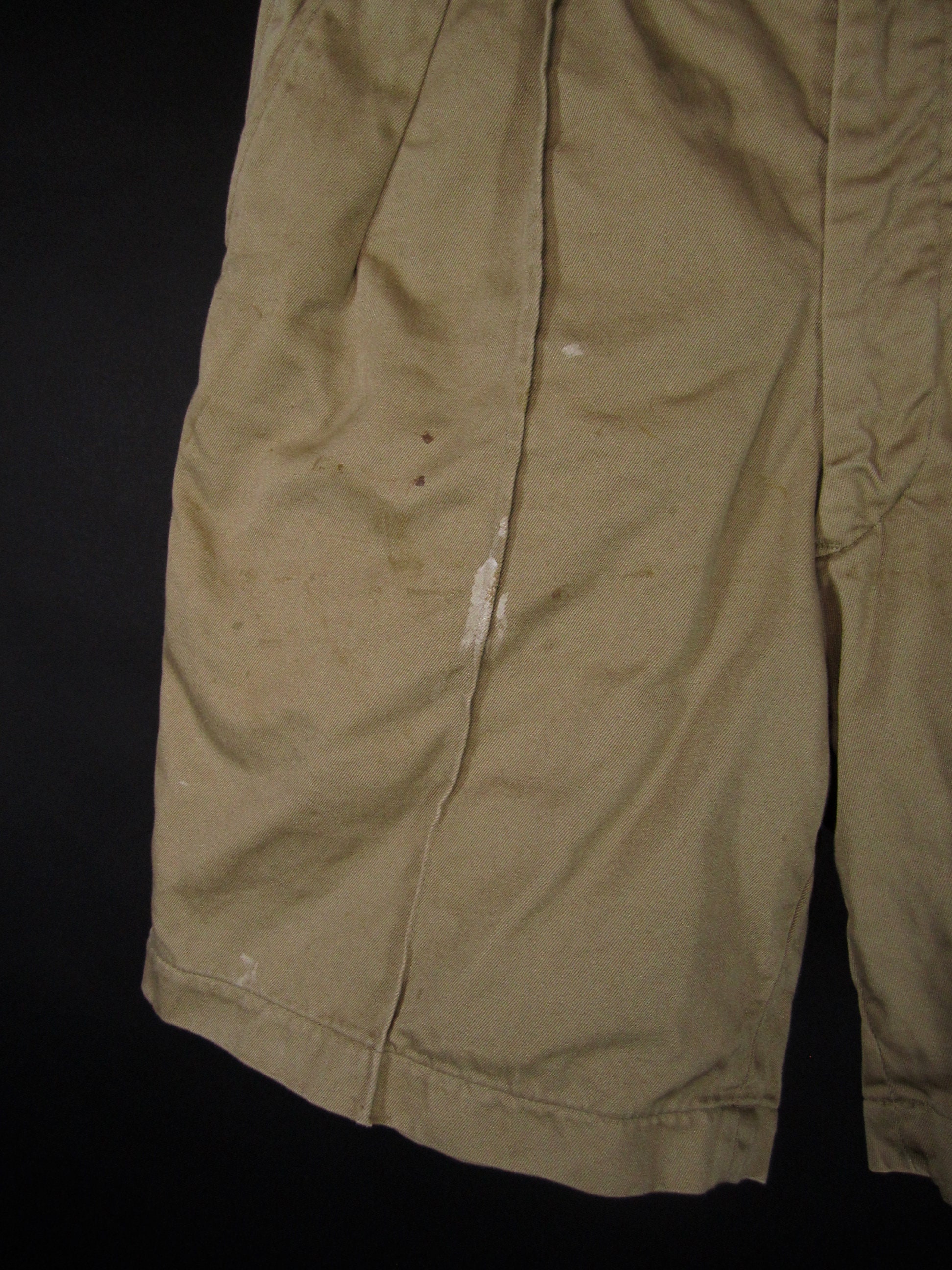 Vintage 50s US Army Shorts Khaki Twill Men's Chinos - Size 28 - Etsy