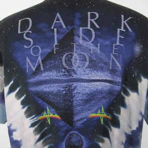 Vintage Pink Floyd 90s T-Shirt Dark Side Of The Moon Flüssiges Blau Konzert Shirt - XL Bild 4