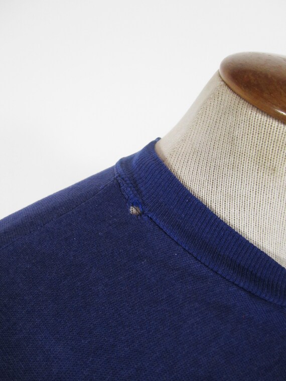 Vintage Zip Sweatshirt Vest 80s Thrashed Work Ves… - image 5