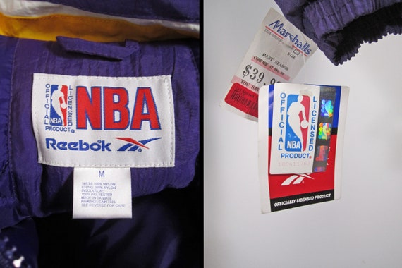Vintage LA Lakers Puffer Jacket 90s Deadstock Coa… - image 7