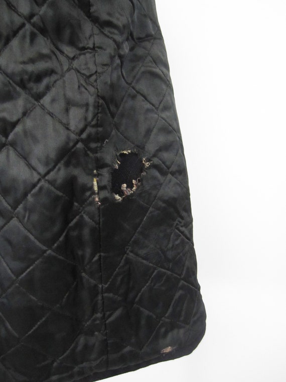 Vintage Navy Pea Coat 60s Black Wool Double Breas… - image 7