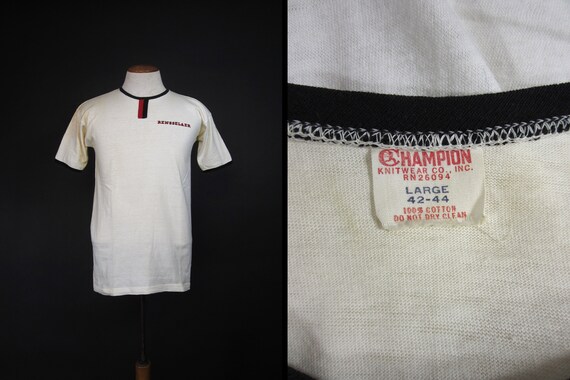 Vintage 60s Rensselaer NY T-shirt Champion Running