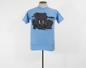 Vintage Elephant T-shirt Lake George NY Zoo Made in USA - Medium
