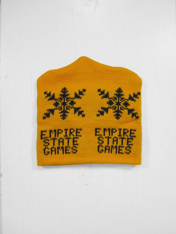 Vintage Empire State Games Knit Hat 1980 Olympics 